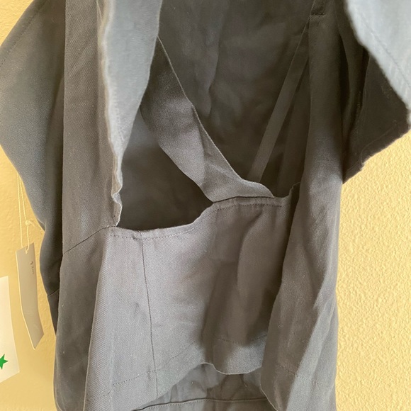 SHAINA MOTE one shoulder crisscross back sleeveless top in Navy - Picture 3 of 6